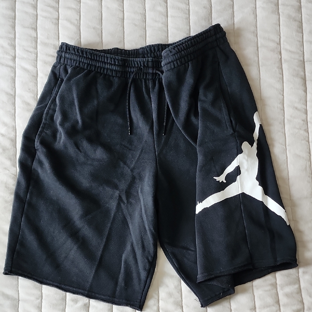 Jordan Black and White Athletic Shorts with Iconic Jumpman